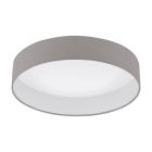 Taupe Deckenleuchte Stoff, Guido, 18W, 3000K LED