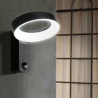 Anthrazit moderne Außen Wandleuchte mit Bewegungsmelder Aluminium, Lewis, IP44