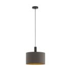 Braune moderne Pendelleuchte Stoff, Mies
