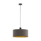 Braune moderne Pendelleuchte Stoff, Mies