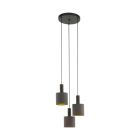 Braune moderne Pendelleuchte Stoff, Mies