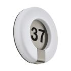 Weiße Hausnummer Beleuchtung Kunststoff, Evin, 15W, warm- bis kaltweiß einstellbare LED, IP44, mit Fernbedienung