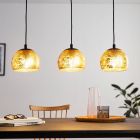 Goldene design Pendelleuchte Glas, Gaston