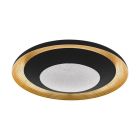Goldene moderne Deckenlampe Kunststoff, Maddy, 24W, in Lichtfarbe einstellbare LED
