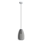 Chrom Pendelleuchte Rauchglas, Fredericus