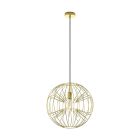 Gelbe industrielle Pendelleuchte Stahl, Josiah