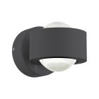 Anthrazit moderne Außenleuchte Aluminium, Lyn, 2W, 3000K LED, IP44