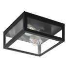 Schwarze moderne Badezimmer Deckenleuchte Glas, Amadou, IP44