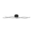 Schwarze moderne Deckenlampe Aluminium, Therese, 36W, 3000K LED