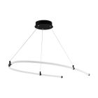 Schwarze moderne Pendelleuchte Kunststoff, Gamze, 27W, 3000K LED
