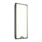 Schwarze moderne Außen Wandleuchte mit Bewegungsmelder Stahl, Lydian, 18,5W, 3000K LED, IP44