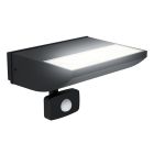 Schwarze moderne Außen Wandleuchte mit Bewegungsmelder Aluminium, Samuel, 10,5W, 3000K LED, IP44