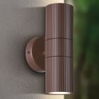 Rostfarbene moderne Up down Wandleuchte Kunststoff, Touria, IP44