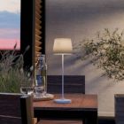 Grüne moderne Tischleuchte Stoff, Latif, 2W, White Switch LED, mit Touch-Dimmer