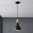Schwarze Pendelleuchte Aluminium, Tjebbe