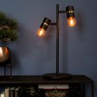 Schwarze Tischleuchte Aluminium, Jelger, mit Schalter