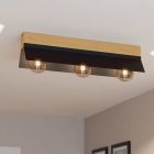 Schwarze industrielle Deckenleuchte Aluminium, Kyla