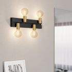 Schwarze Wandleuchte Aluminium, Jelka