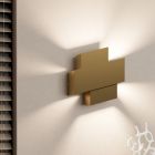 Goldene design Wandleuchte Aluminium, Kylie