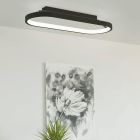 Schwarze moderne Deckenleuchte Aluminium, Maira, 27W, 3000K LED, 3-stufig dimmbar