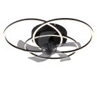 Schwarze design Deckenventilator Aluminium, Kamiel, 40W, warm- bis kaltweiß einstellbare LED, mit Fernbedienung