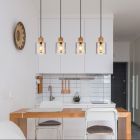 Schwarze Pendelleuchte Rauchglas, Abelon