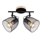 Schwarze industrielle Deckenstrahler Metall, Balenco