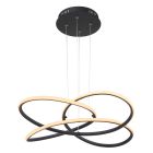 Schwarze moderne Pendelleuchte Kunststoff, Polina, 30W, 3000K LED