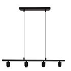 Aluminium Pendelleuchte ohne Schirm Schwarz, Rika