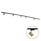 3M messing 1 phase Schienenbeleuchtung System + 5 Elena Strahler