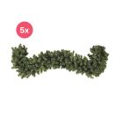 5x 540 cm Girlande, 40 cm dick, 70 LEDs, koppelbar
