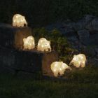 5 LED-Elefanten, für drinnen und draußen