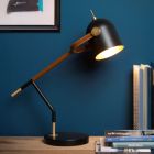 Braune Schreibtischlampe Retro, Waylon, mit Schalter