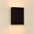 Schwarze Up down Wandleuchte Modern, Ovalis