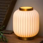 Weiße Tischleuchte Retro, Gosse, mit Schalter