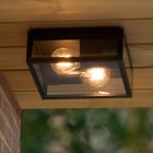 Schwarze Deckenlampe Modern, Dukan, IP65