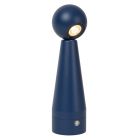 Blaue aufladbare Tischlampe Modern, Ipsos, 3W, dim to warm LED, mit Touch-Dimmer