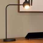 Schwarze aufladbare Tischlampe Modern, Comet, 3W, 2700K LED, mit Touch-Dimmer