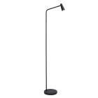 Schwarze aufladbare Stehlampe Modern, Stirling, 3W, 2700K LED, mit Touch-Dimmer