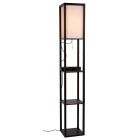 Schwarze Stehlampe Modern, Menno, mit Zugschalter