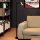 Schwarze Stehlampe Modern, Sybil, mit Schalter