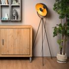 Goldene Stativlampe Modern, Alvaro, mit Schalter