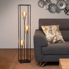 Goldene Stehlampe Modern, Ruben, mit Schalter