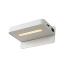 Weiße Wandleuchte Modern, Atkin, 5W, 2700K LED, mit Schalter