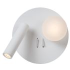 Weiße Bettlampe Modern, Matiz, 3,5W, 3000K LED, mit Schalter