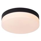 Schwarze Badezimmer Deckenleuchte Kunststoff, Biskit, 12W, 2700K LED, IP44