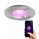 Moderne Smart Einbaustrahler Chrom, Jule, IP65, 4,5W, RGBW