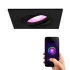 Moderne Smart Einbaustrahler Schwarz, Jill, IP44, 4,5W, RGBW