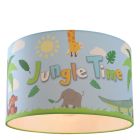 Stoff Kinderzimmer Deckenleuchte Blau, Jungle Time