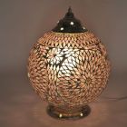 Lila Mosaik Tischleuchte Orientalisch, Dalil